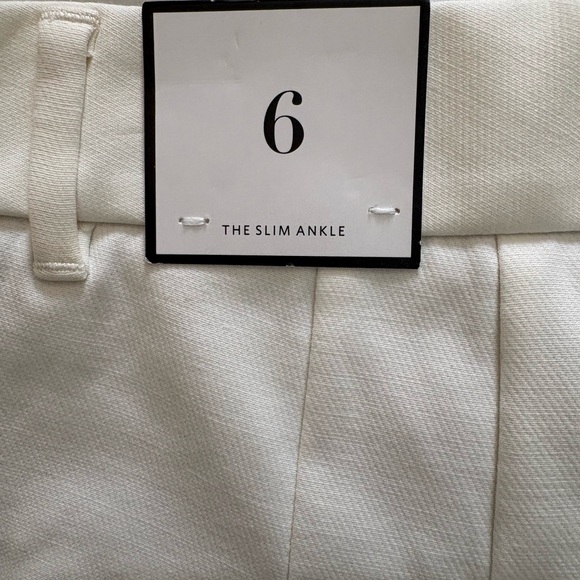 NWT WHBM Comfort Stretch Slim Ankle Pants, Ecru - Picture 6 of 9